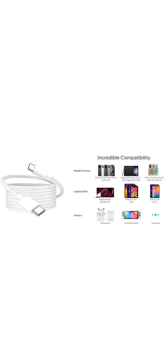 iPhone Type-C to Type-C 60W Fast Charging Cable (1 m )