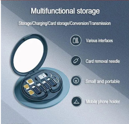 60W Multifunction Fast Charging Data Cable Storage Kit Box (USB-C / Micro / iPhone)