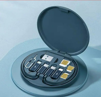 60W Multifunction Fast Charging Data Cable Storage Kit Box (USB-C / Micro / iPhone)