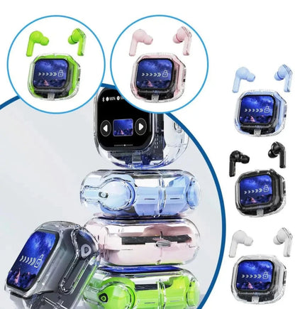 Air Max True Wireless Earbuds with Touch Display, Type-C Charging & AAC Sound