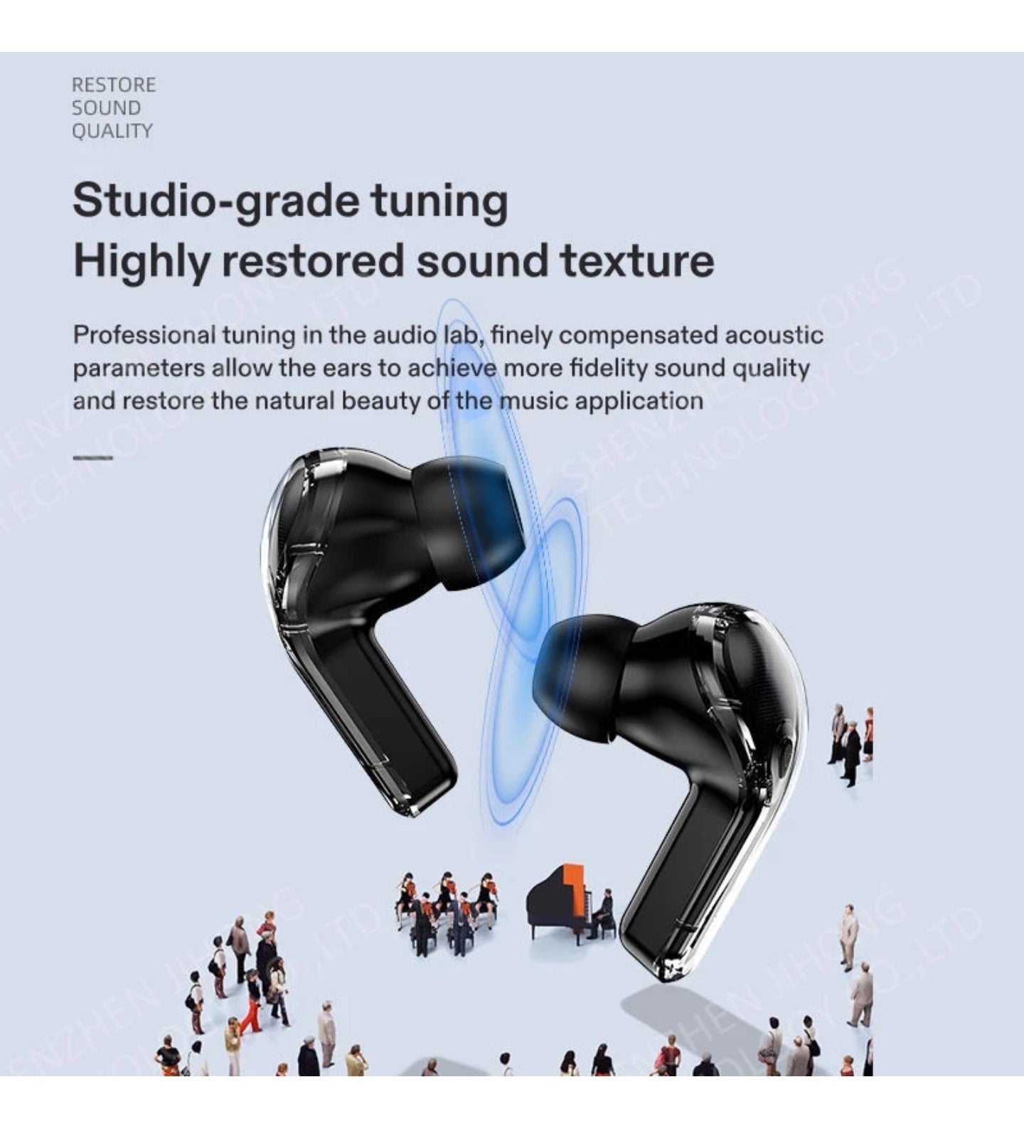 Air Max True Wireless Earbuds with Touch Display, Type-C Charging & AAC Sound