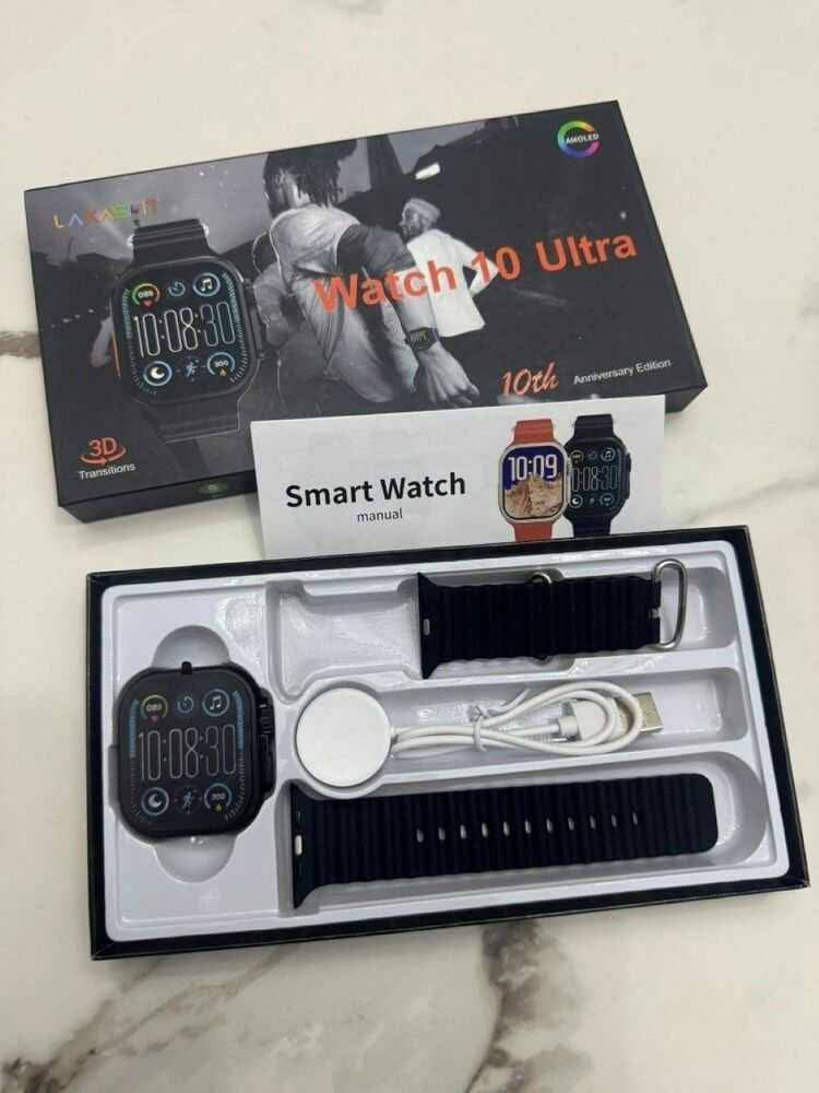 Watch 10 Ultra 49mm AMOLED Smartwatch | Bluetooth Calling | Wireless Charging | Android & iPhone Support