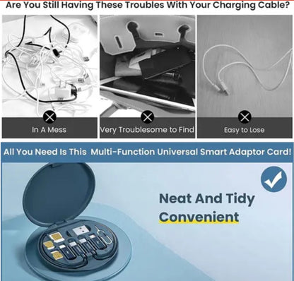 60W Multifunction Fast Charging Data Cable Storage Kit Box (USB-C / Micro / iPhone)